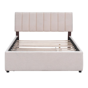 Upholstered Platform Bed With Trundle
