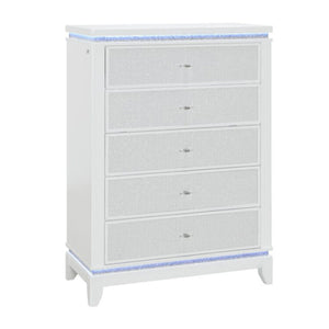 Adalid - 5 Pieces Bedroom Set With LED Lights And Glittered Detailing