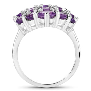 5.44 Carat Genuine Amethyst .925 Sterling Silver Ring