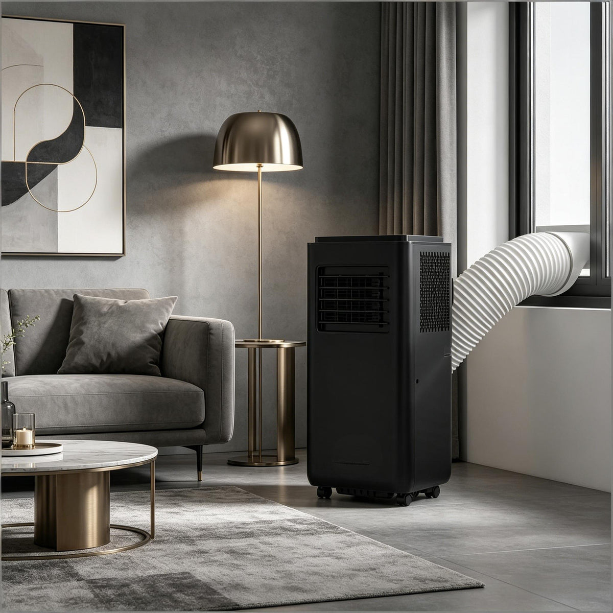 Portable Air Conditioner with Five Modes – Black ABS Plastic