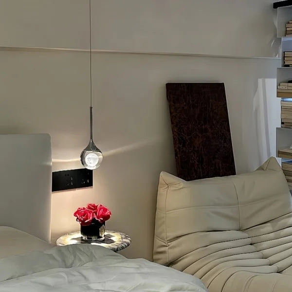 Minimalist Clear Glass Pendant Light Hanging Ceiling Fixture