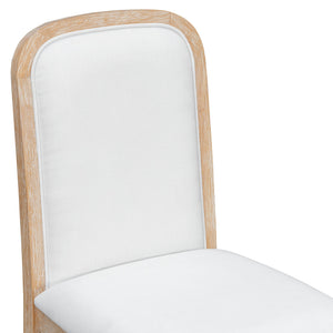 TREXM Vintage Style Dining Chair Set with 4 Upholstered Chairs
