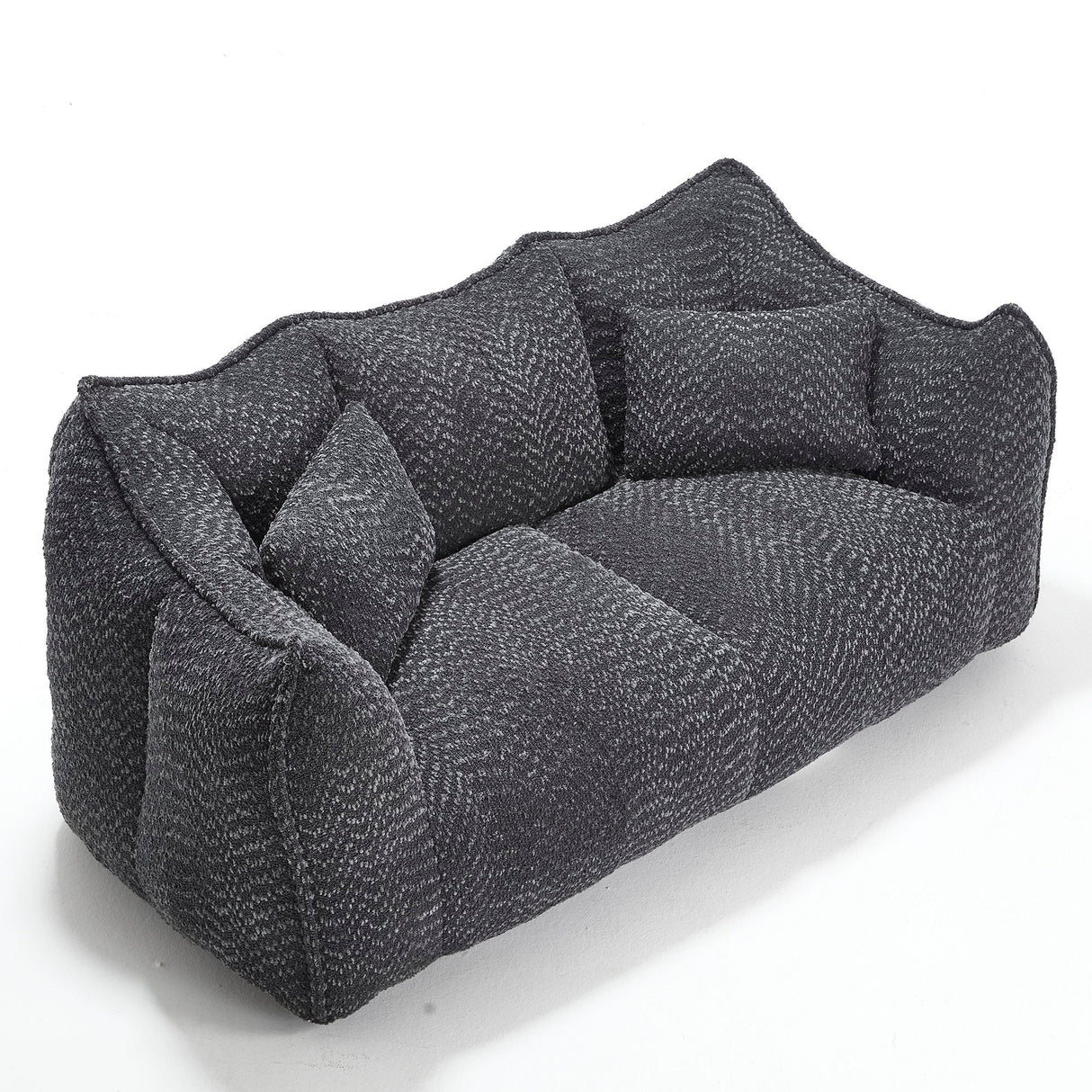 Comfortable Dual Beanbag Chair With High Resilience Foam Core For 2 People