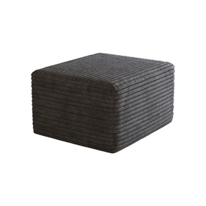 Sofa Ottoman - No Assembly Required - Dark Grey Plush Corduroy Fabric