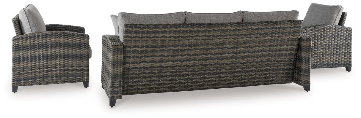 Oasis Court - Sofa, Chairs, Table Set (Set of 4) - Gray