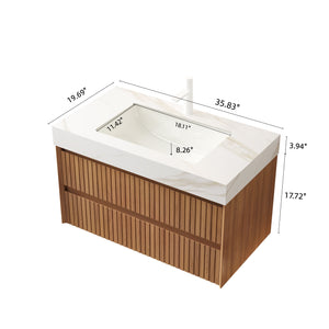 Tilley 30" Bathroom Vanity & Sink with 2 Drawers