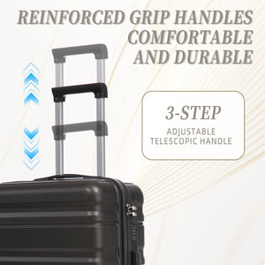 HIFINE TOURIST 20"/24"/28" 3-Piece Luggage Set in Dark Gray