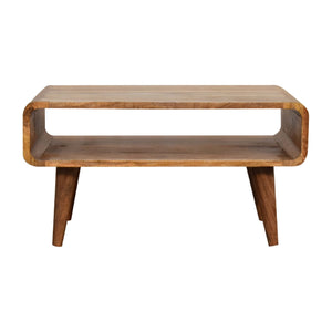 Solid Wood Media Unit, Open Slot, Oak-ish