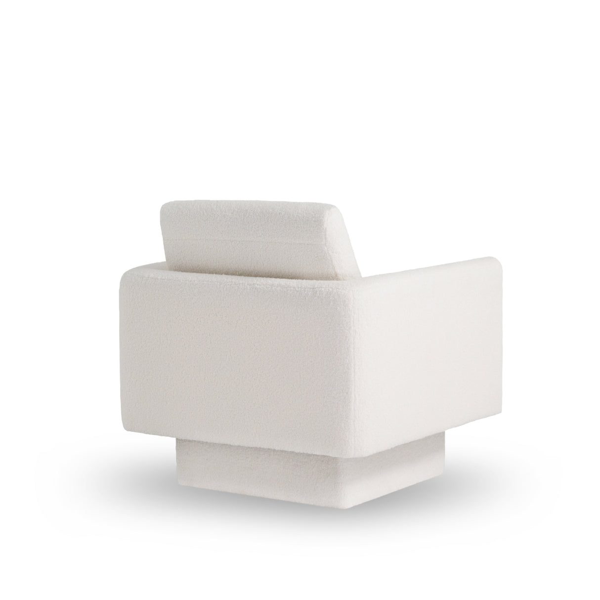 Hartswell Teddy Sherpa Modern Swivel Accent Chair