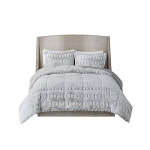 King/Cal King Back Print Long Fur Comforter Mini Set