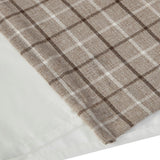 Plaid rod pocket and back tab curtain panel with fleece lining