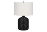 Captions 23" Table Lamp with Rattan Base and Linen Drum Shade