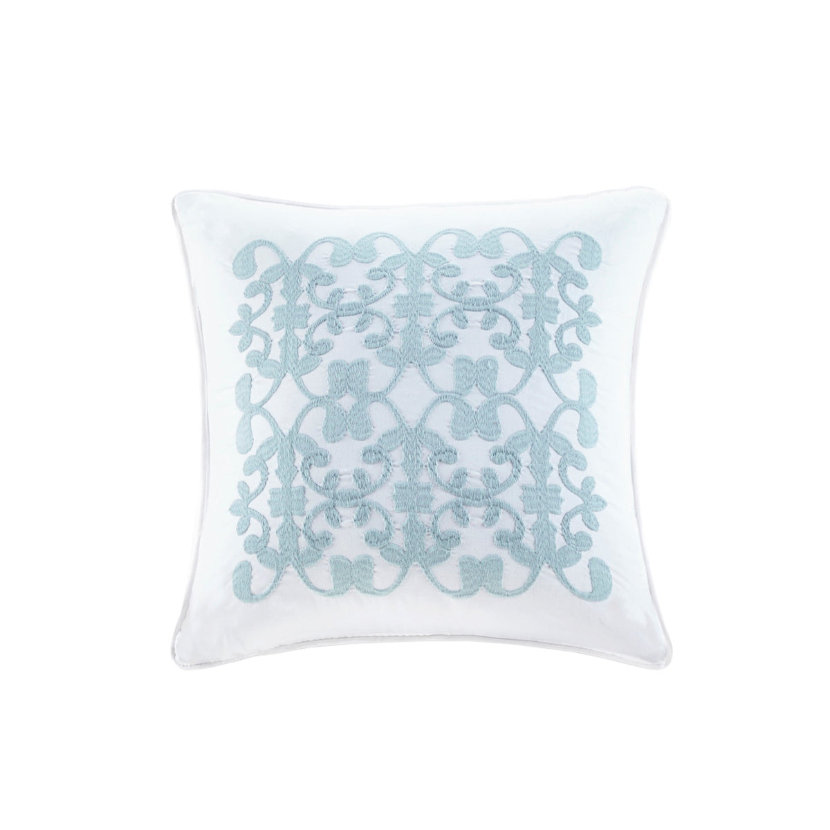 4 Piece Reversible Ruffle Quilt Set with Throw Pillow White King/Cal King