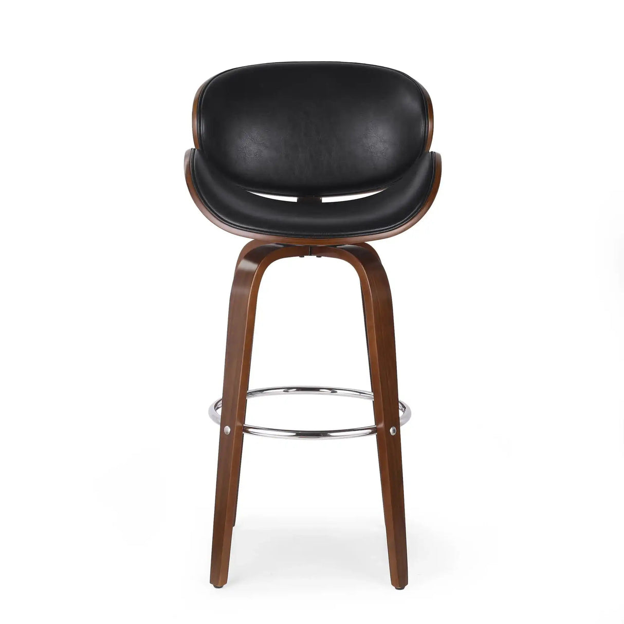 Lumos Mid Century Modern Upholstered Swivel Barstool