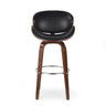 Lumos Mid Century Modern Upholstered Swivel Barstool