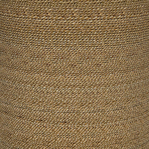 Halden Round Woven Seagrass Accent Side Table Light Brown