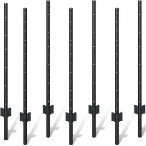 4 Foot U-Shaped Metal Garden Fence Posts Set For Wire Fencing