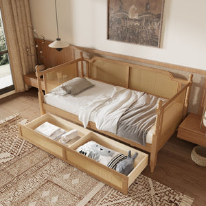 Full Size Daybed With 2 Drawers - Walnut