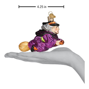Witch On Broomstick Ornament