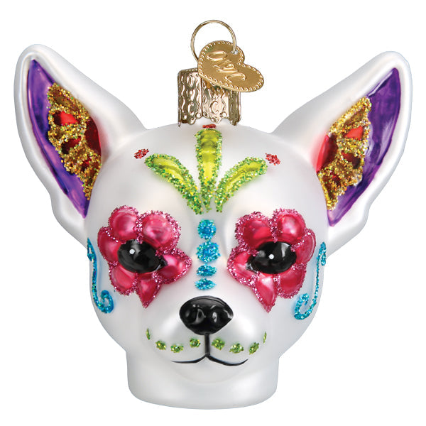 Dia De Los Muertos Dog Ornament 2.5x3.25x2.5 Inches