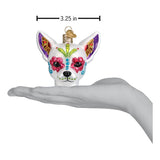 Dia De Los Muertos Dog Ornament 2.5x3.25x2.5 Inches