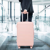 Set of 3 ABS Spinner Wheel Luggage - Pink