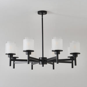 8-Light Frosted Glass Farmhouse Chandelier