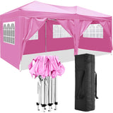 10'x20' folding canopy with 6 removable sidewalls  upf 50+