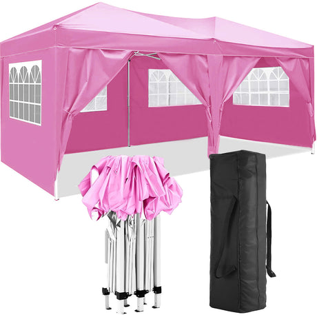 10'x20' folding canopy with 6 removable sidewalls  upf 50+