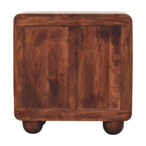 Solid Wood 3-Drawer Rounded Chest
