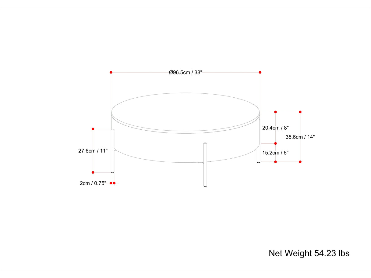 Rayburn Drum Coffee Table - Natural