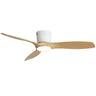 Flush Mount Ceiling Fan With Dimmable LED Light, 3 Blades, Reversible DC Motor