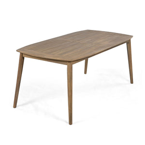 Acacia Wood Dining Table For 8 People - Outdoor Farmhouse Furniture