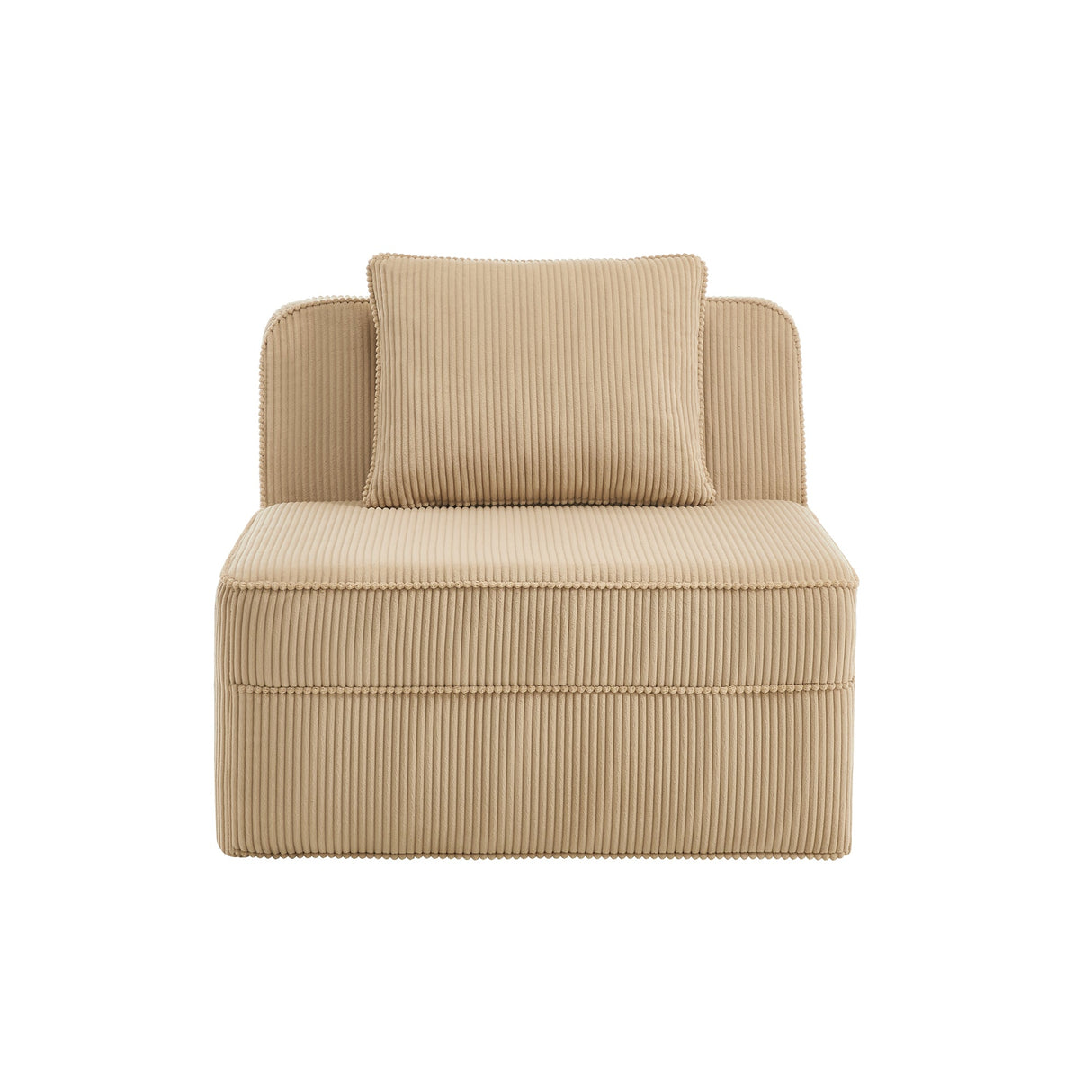 Armless Sofa With Pillow Corduroy - Camel