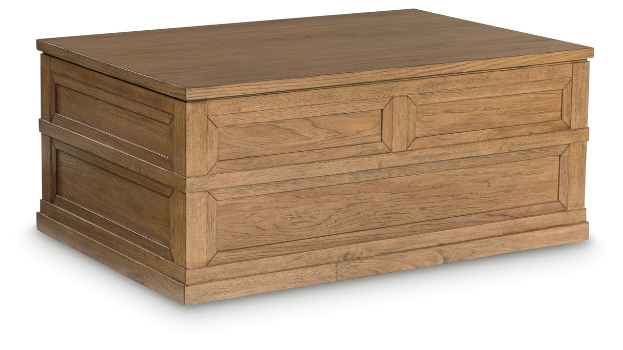 Sharlance - Lift Top Cocktail Table - Light Brown