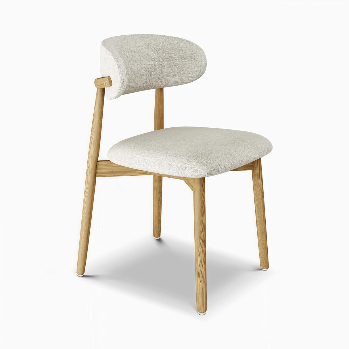 Set of 2 Solid Ash Wood Dining Chairs