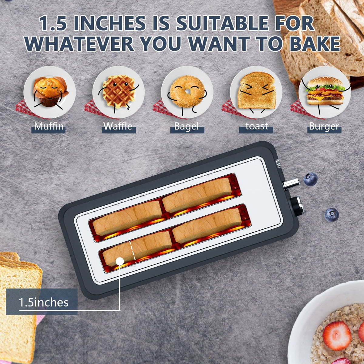 4-Slice Extra Wide Long Slot Toaster
