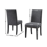 Eleanor Upholstered Dining Chairs with Nailhead Trim - Set of 2