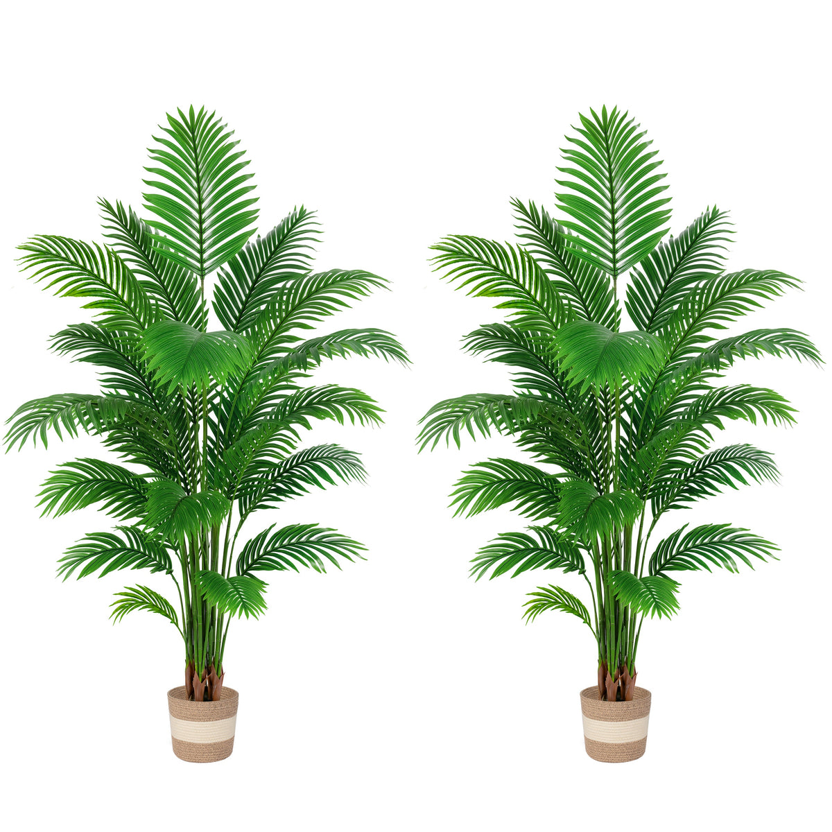 Artificial Palm Tree 6ft - Large Fake Tropical Tree (2 Pack)