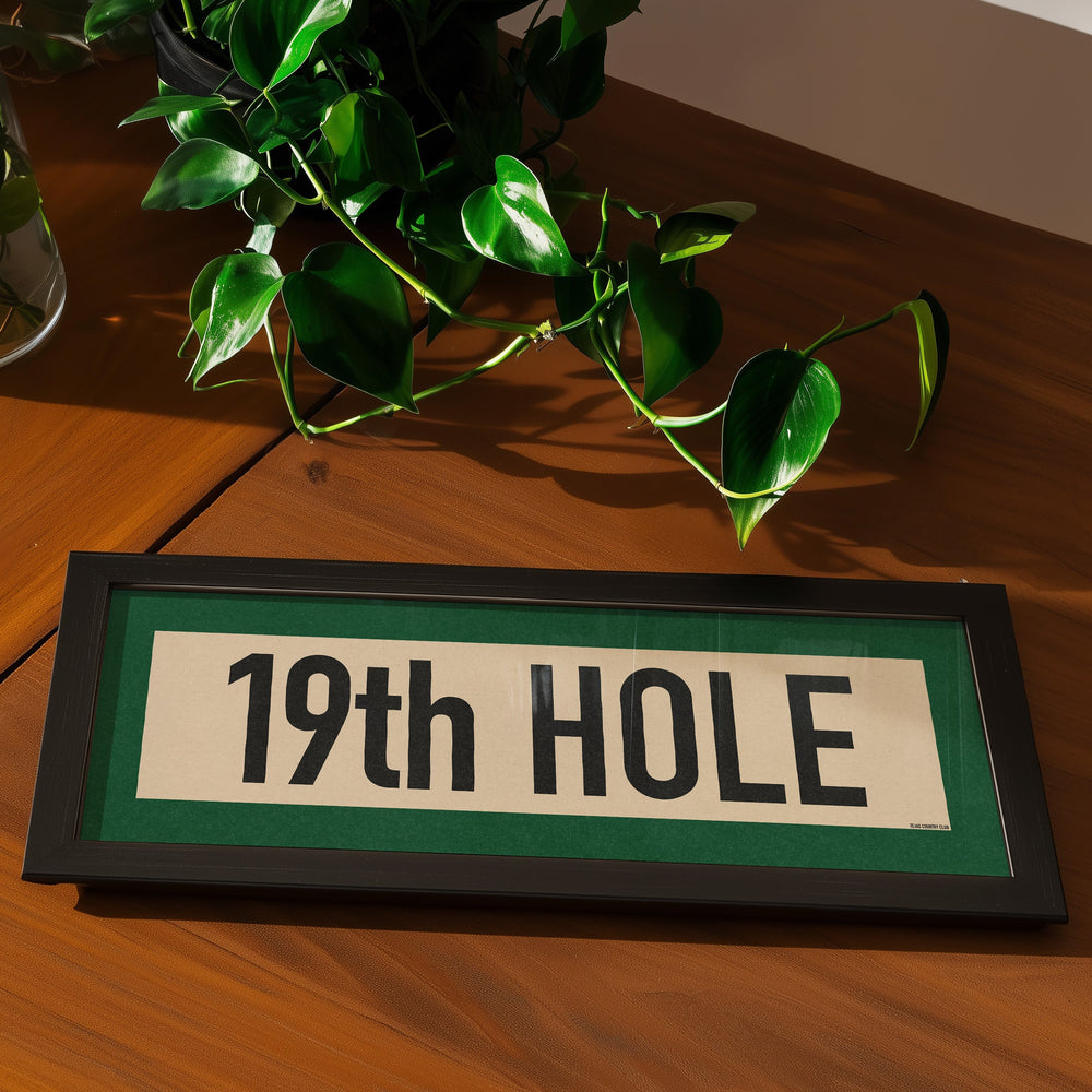 Framed 19th Hole Golf Art Scroll Print