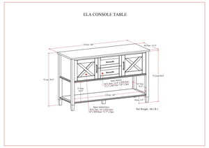 Ela - Console Table - Smoky Brown