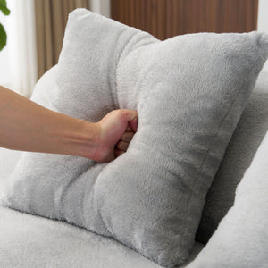 Modern Curved Sofa With Pillows