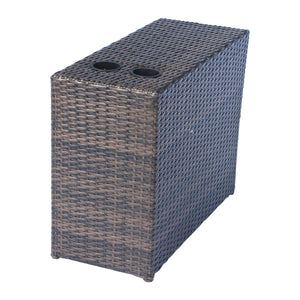 Weather Resistant Wicker Conversation Set with Cushions – Dark Brown or Dark Gray