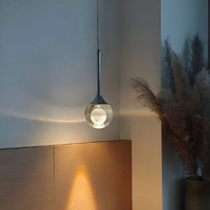Minimalist Clear Glass Pendant Light Hanging Ceiling Fixture