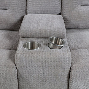 Sebring - 2 Piece Upholstered Reclining Sofa Set With Manual Recline - Gray