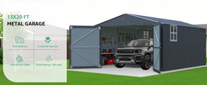 Upgraded 13x20FT Outdoor Storage Shed