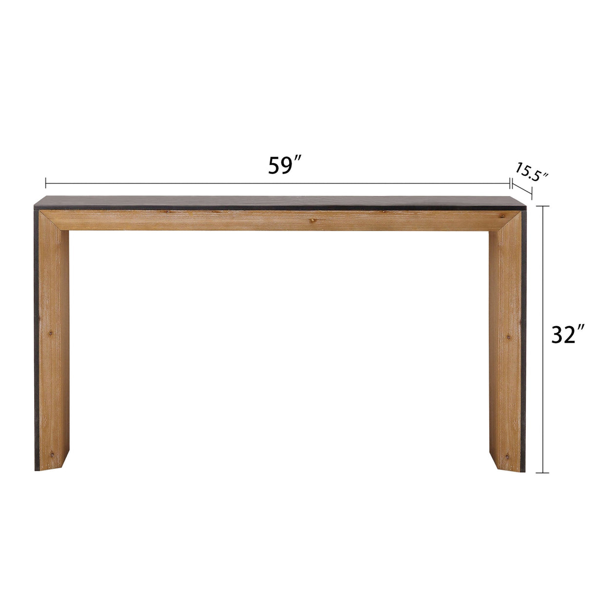 59in Modern Wood Console Table - Entryway & Sofa Table