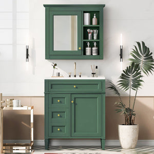 Bathroom Vanity With Medicine Cabinet and Storage