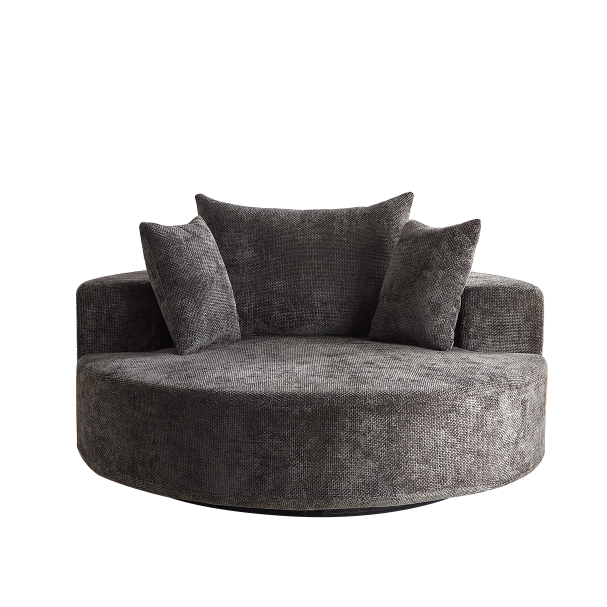 55''L Chenille Foam Single Swivel Chair
