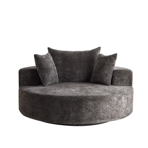 55''L Chenille Foam Single Swivel Chair